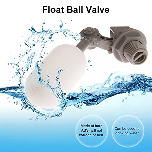 Hicello 1/2" Float Ball Valve Automatic Fill Feed Humidifier Tank Pond Shut Off with Adjustable Arm for Ponds, Livestock Water Trough - Image 2