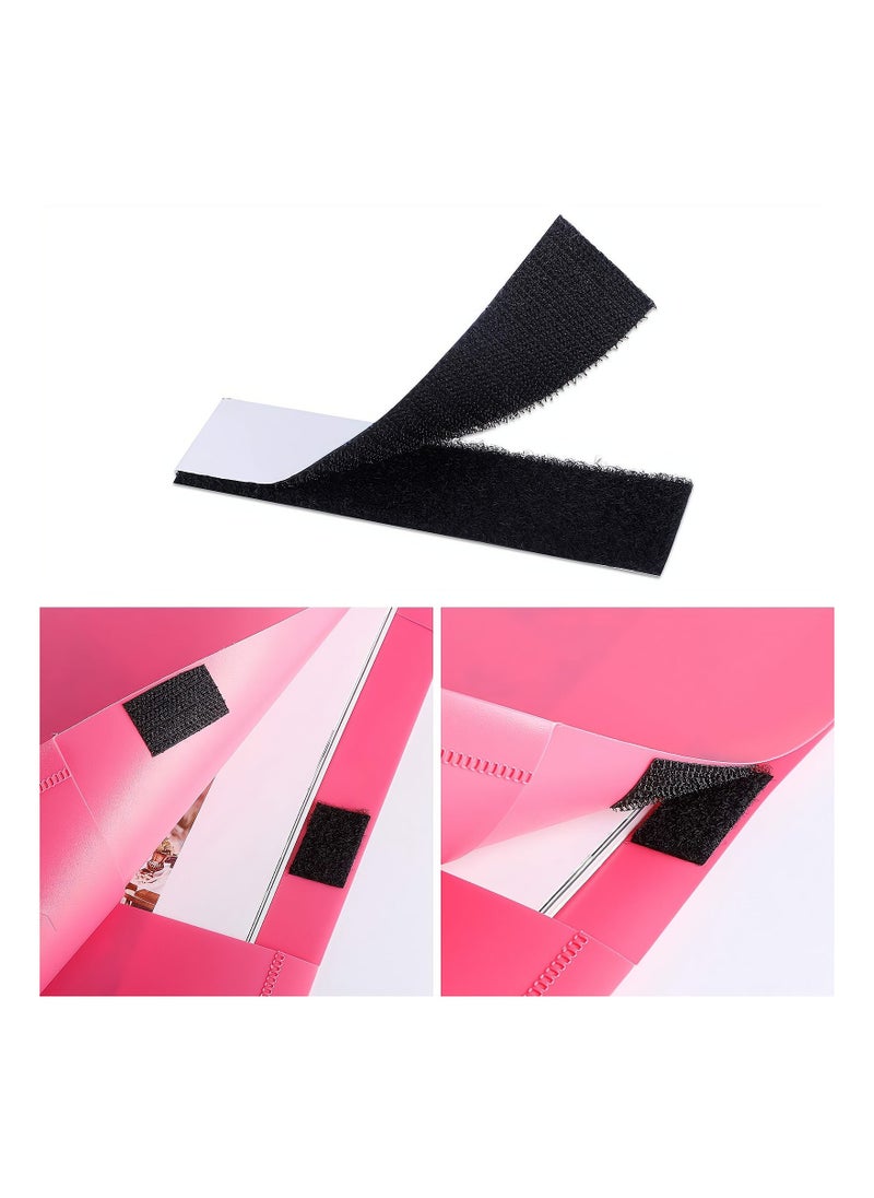Double Sided Sticky, 32Pcs Heavy Duty Hook and Loop Tape Strips with Adhesive Sticky Back, Strength Fasten Interlocking, for Home Office - Image 3