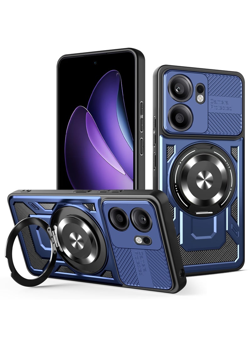 Case Cover Shock Resistant Protect Camera TPU + PC Compatible with Oppo Reno 13F (Blue)