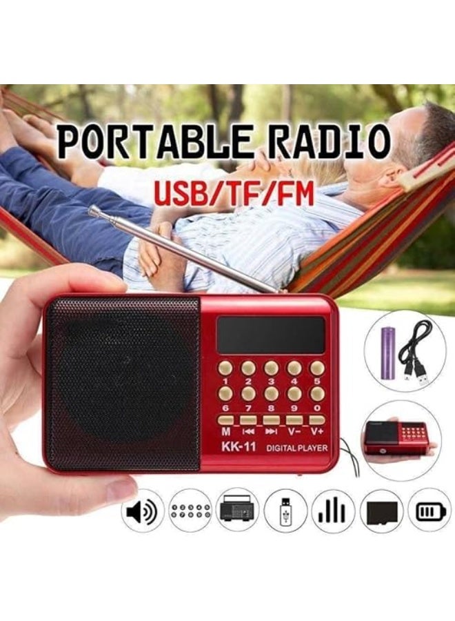 جهاز راديو محمول بتصميم كلاسيكي كاشف للموجات وصوت نقي عالي الجودة - Image 5