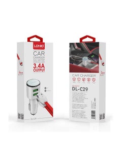 LDNIO LDNIO DL-C29 Fast Charging Adapter Expert Dual USB Port 3.4A Output Lightning 5 Volt - White  - Image 5
