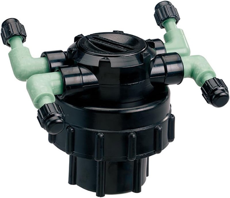 5-Pack 67005 4-Port Drip Irrigation Manifold for 1/4 Inch Tube - Efficient Water Distribution for Your Garden
