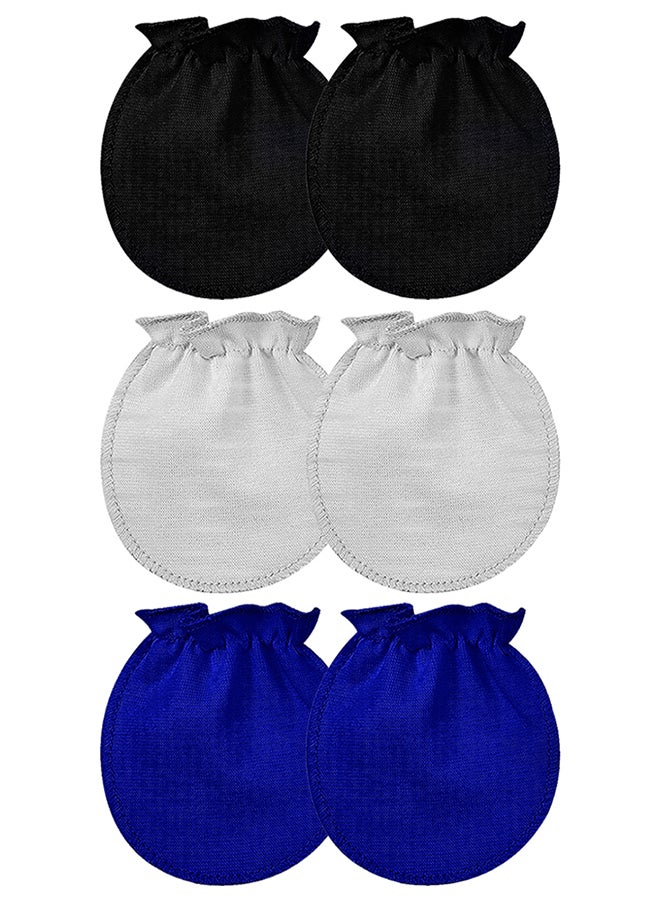 MARGOUN 3 Packs Newborn Baby Mittens Anti Scratch Baby Mittens No Scratch Mittens Baby Gloves for 0-6 Months Boys Girls Multicolour  - Image 2