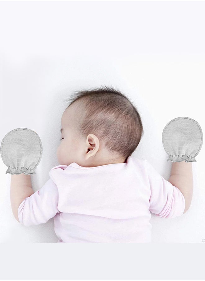 MARGOUN 3 Packs Newborn Baby Mittens Anti Scratch Baby Mittens No Scratch Mittens Baby Gloves for 0-6 Months Boys Girls Multicolour  - Image 4