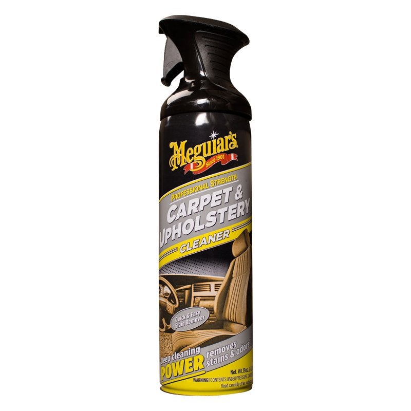 Meguiars Carpet Upholstery Cleaner Deep Cleaning Power Removes Stains and Odors G9719 19 oz