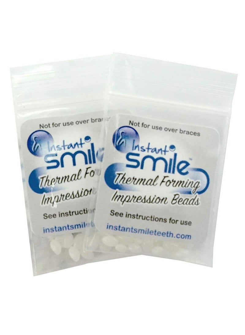 Instant Smile Billy Bob Replacement Thermal Adhesive Fitting Beads for Fake Teeth Package of 2  - Image 1