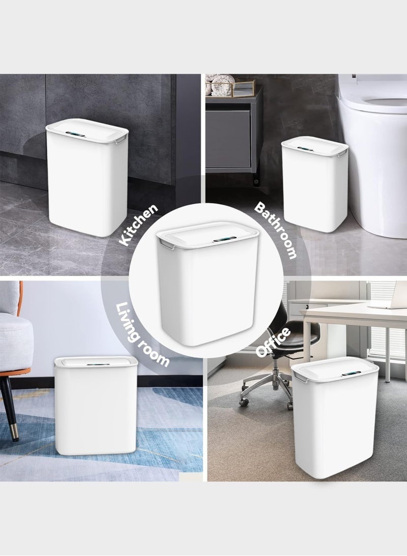 Aijmil 3.7 Gallon/14 Liter Automatic Bathroom Trash Can, Rechargeable Touchless Motion Sensor Trash Can with Lid, Smart Plastic Slim Wastebasket for Bathroom, Office, RV, Bedroom, Living Room - Image 4