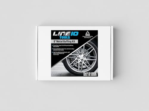 LINE10 Tools 6-Inch Buffing Polishing Wheel Kit for Bench Grinder and Drill, 3-Step Metal Buff Compound, Aluminum, Chrome, Stainless Steel Buffer Drill Adapter Auto Rim Trim Golf Club Restoration - Image 2