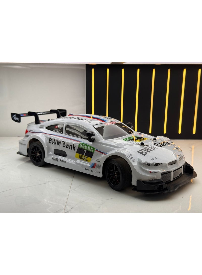 LBMT 1:16 RC Drift Car with Two Rechargeble Batteries,High Speed  Remote Control Car with LED Lights and Drift Tires,RC Racing Toy 2.4GHz 4WD 20KM/H for Adults Boys Girls and Kids(White) - Image 3