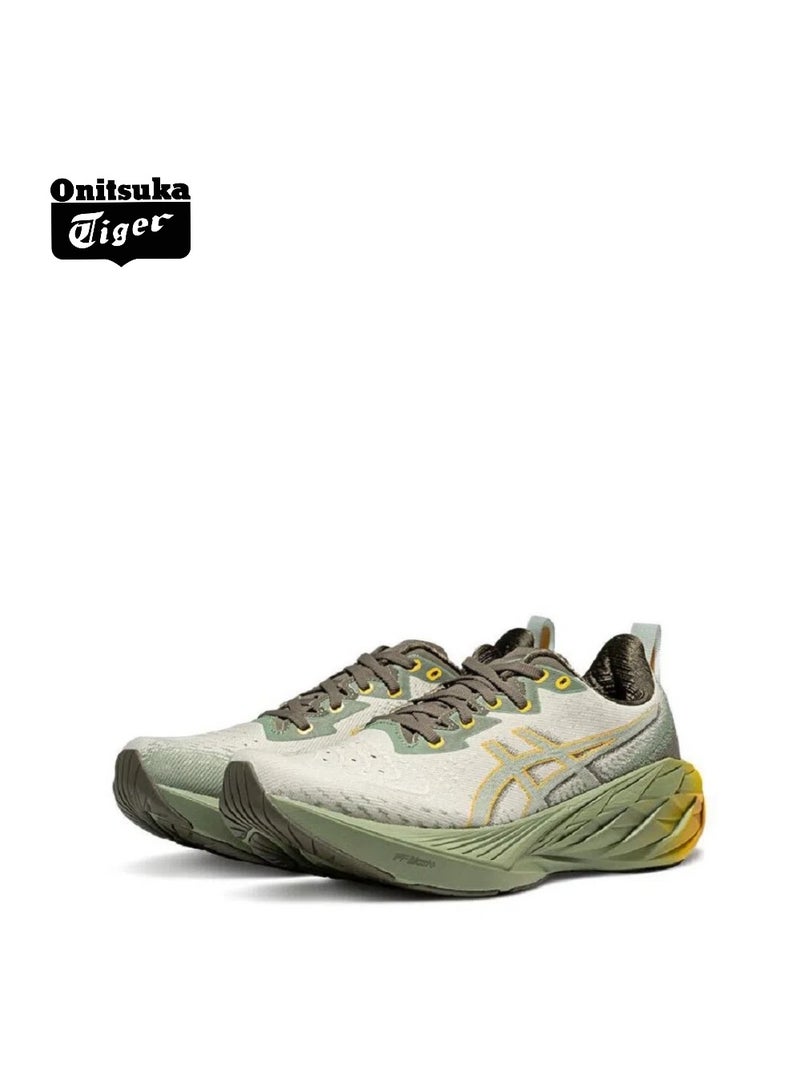 Onitsuka Tiger Outdoor Running Shoes Gray/Green/Yellow for Beginner Runners/Marathon/Long Distance Running for Men/Women/Students - Image 2