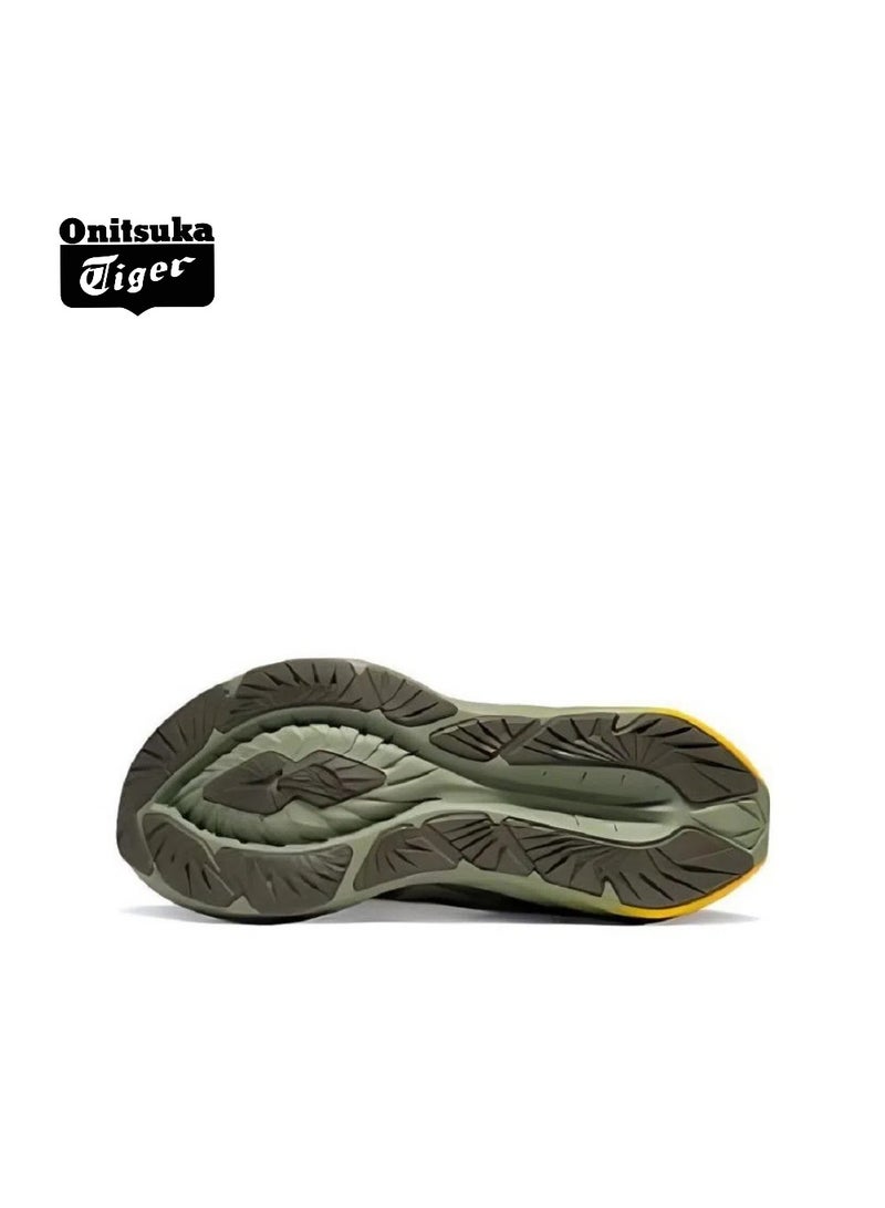 Onitsuka Tiger Outdoor Running Shoes Gray/Green/Yellow for Beginner Runners/Marathon/Long Distance Running for Men/Women/Students - Image 3