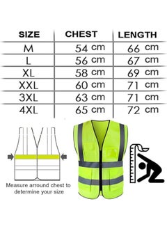 VINSTAR Reflective Safety Vest-High Visibility Breathable Day Night Warning Safety Jacket, Traffic Construction Safety Clothing with Zip Closer and 4 Pockets Work Vest  - Image 2