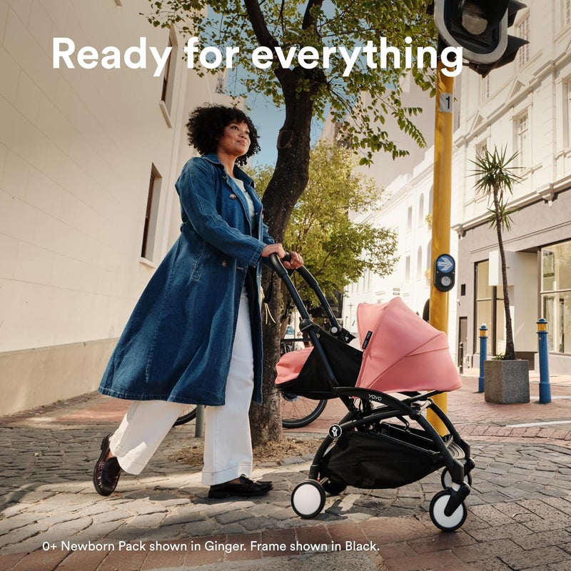 Stokke YOYO3 Complete Yoyo Stroller From Birth - Includes White Frame + YOYO 6+ Color Pack + 0+ Newborn Pack - Black - Image 2