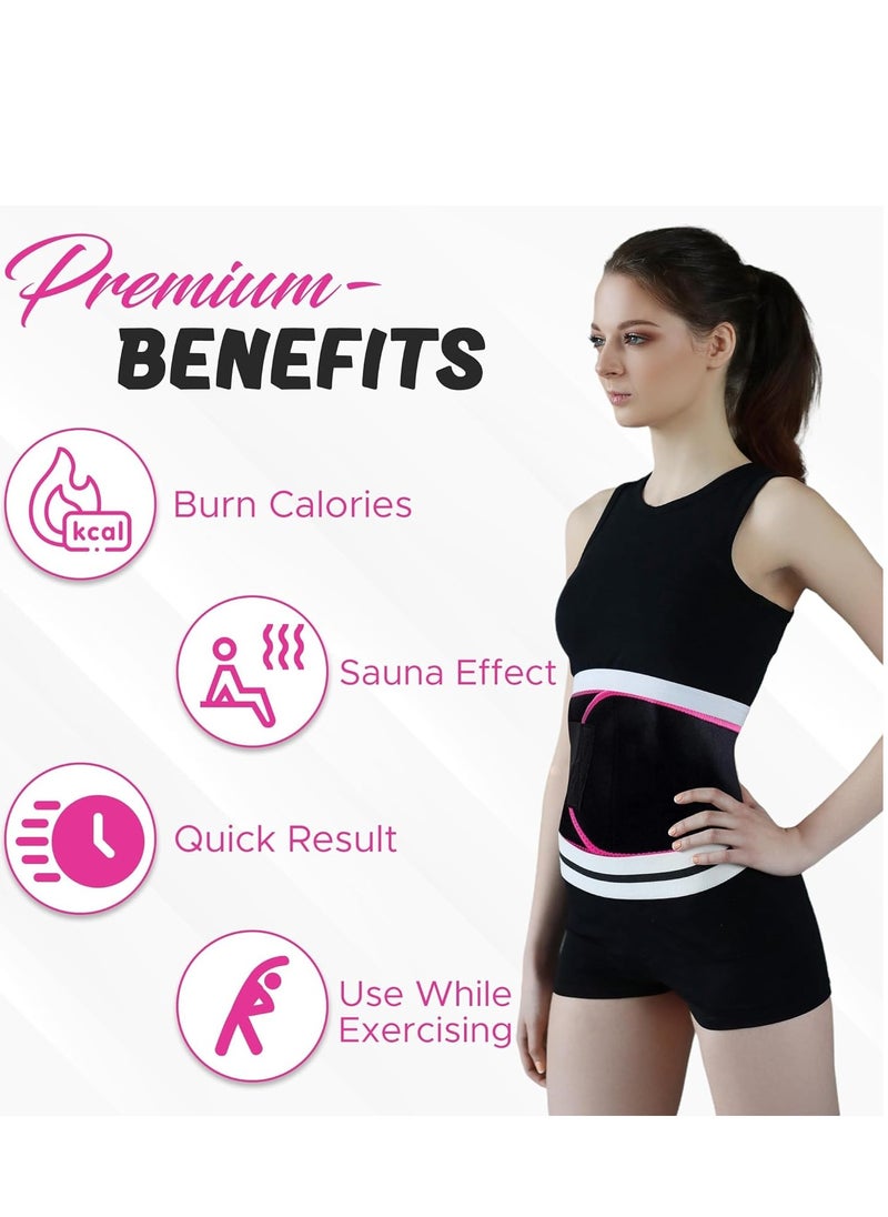 Vparty - Waist Trainer for Women Men Sweat Belt Waist Trimmer Belly Band Stomach Wraps Waist Trimmer Belt, Premium Waist Trainer - Image 1