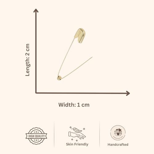 Accessher Gold Plated Shiny Stainless Steel Material Safety Pins/Metallic Saree/Hijab Pins with Secured Closure for Women and Girls Pack of 1 (12 Pcs) - Image 5