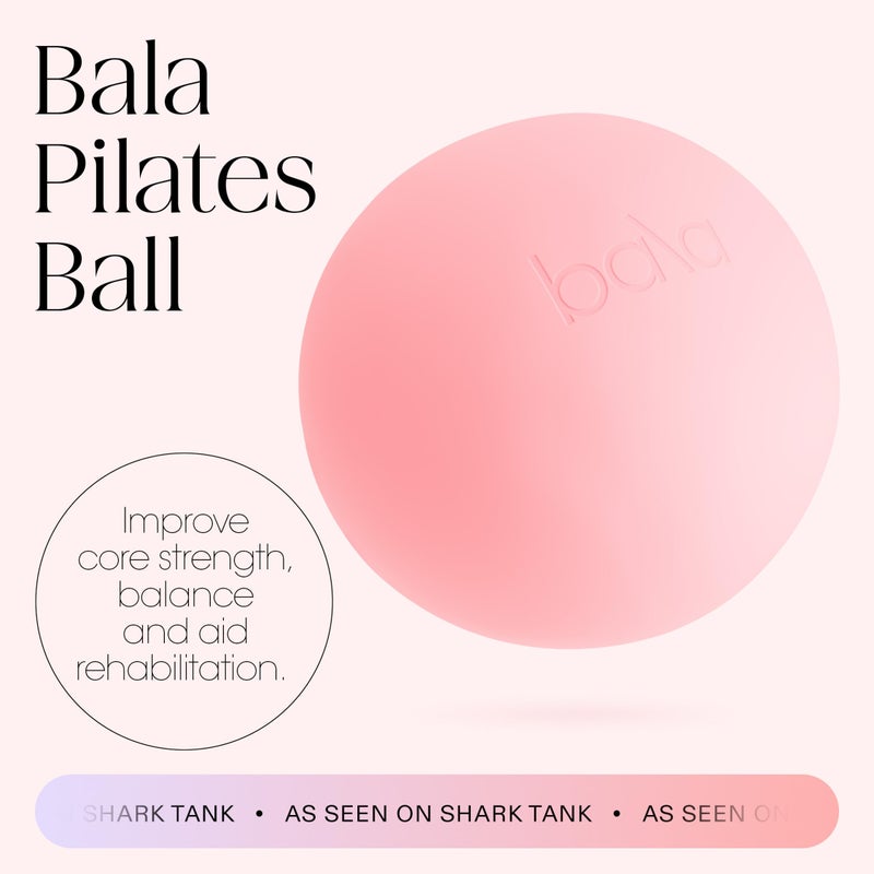 Bala Pilates Ball, Non-Weighted Exercise Ball - Small 8" Yoga Ball for Barre, Stretching, Strength & Core Training - Workout Accessory with Mini Pump for Home Gym & Fitness Routines - 100% PVC - Image 2