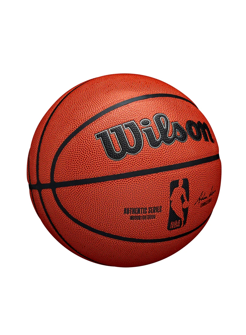 Wilson NBA Authentic Indoor Outdoor Basketball - Size 7 for +12 years old and Adults - Brown