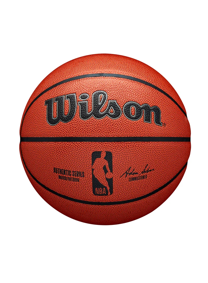 Wilson NBA Authentic Indoor Outdoor Basketball - Size 7 for +12 years old and Adults - Brown