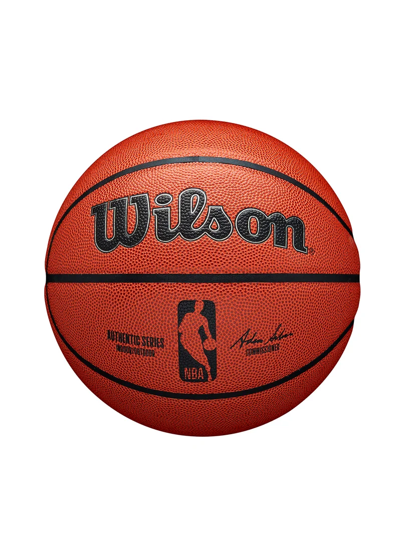 Wilson NBA Authentic Indoor Outdoor Basketball - Size 7 for +12 years old and Adults - Brown