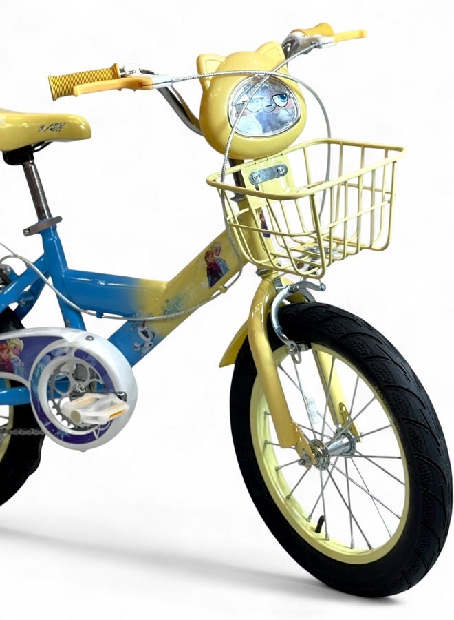 فلاش دراجة اطفال بناتي فيها اصوات وانوار من فلاش - لون اصفر - مقاس 16 من 5 سنوات ل8 سنوات - الوكيل الرسمية في مصر المنتج GTG TOYS - Image 2