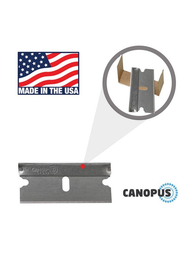 CANOPUS Single Edge Industrial Razor Blades Safety Straight Edge Razor 100% Made In Usa Box & Carton Cutter Replacement Blades Glass And Paint Scraper Razor Blades (10 Pieces) - Image 3