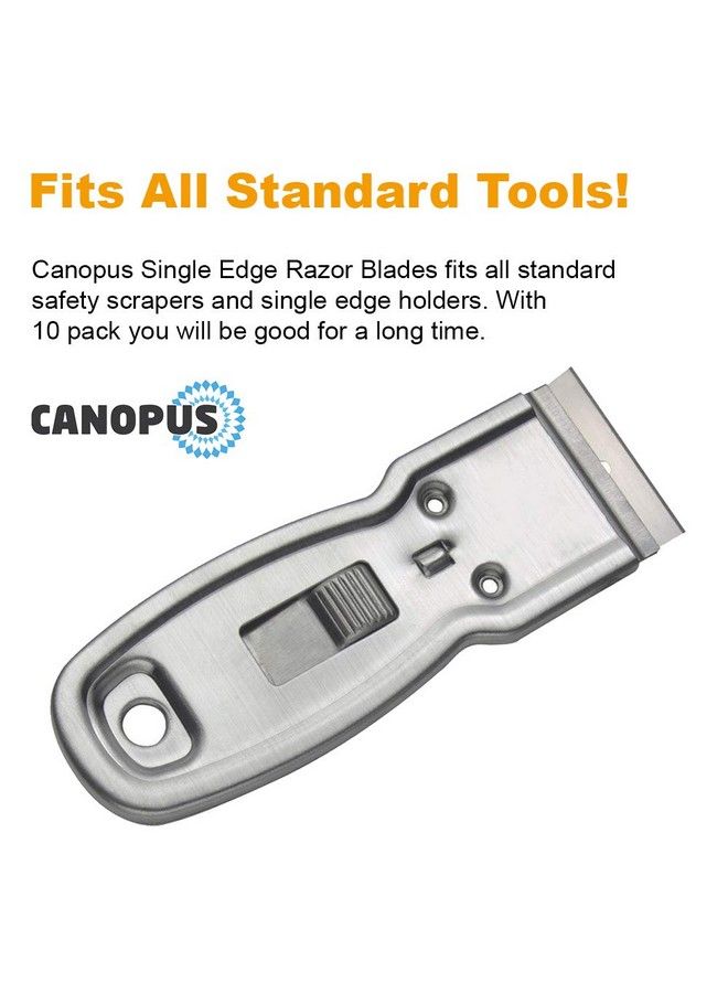 CANOPUS Single Edge Industrial Razor Blades Safety Straight Edge Razor 100% Made In Usa Box & Carton Cutter Replacement Blades Glass And Paint Scraper Razor Blades (10 Pieces) - Image 5