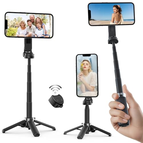 NKDFRI Opticnock 4-in-1 Magnetic Selfie Stick for iPhone/Android - 360° Rotatable, Extendable with Wireless Remote | Pocket Size | Includes Phone Ring (1PC) - Image 1