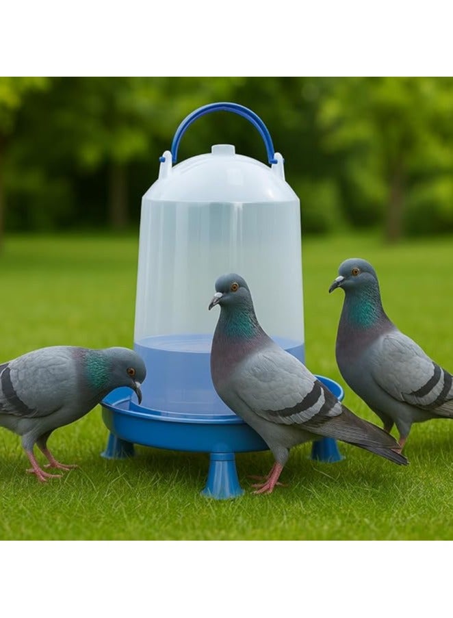 Master Gold 14L Plastic Bird Waterer with Raised Base and Durable Stand | Suitable for Chickens, Ducks, Pigeons and Household Birds | Feeding Bowl with Transparent Water Tank Easy to Fill and Clean (Blue, 14L) - Image 4