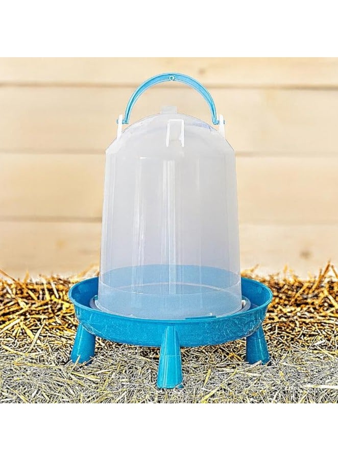 Master Gold 14L Plastic Bird Waterer with Raised Base and Durable Stand | Suitable for Chickens, Ducks, Pigeons and Household Birds | Feeding Bowl with Transparent Water Tank Easy to Fill and Clean (Blue, 14L) - Image 5