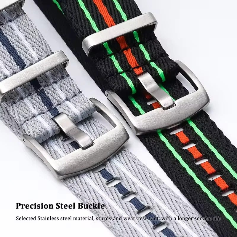 Bluejw Replace the Watch Strap with 20mm/22mm Recycled Nylon Fabric Woven Luminous Replacement Wrist Band for BL X SW Fifty Fathoms - Image 5