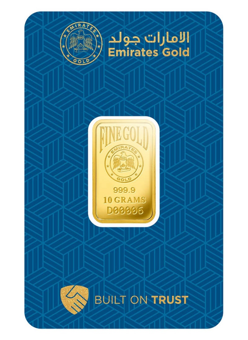 Emirates Gold Emirates Gold 10g Gold Bar Fine Gold 999.9 Purity - 10 Grams  - Image 3