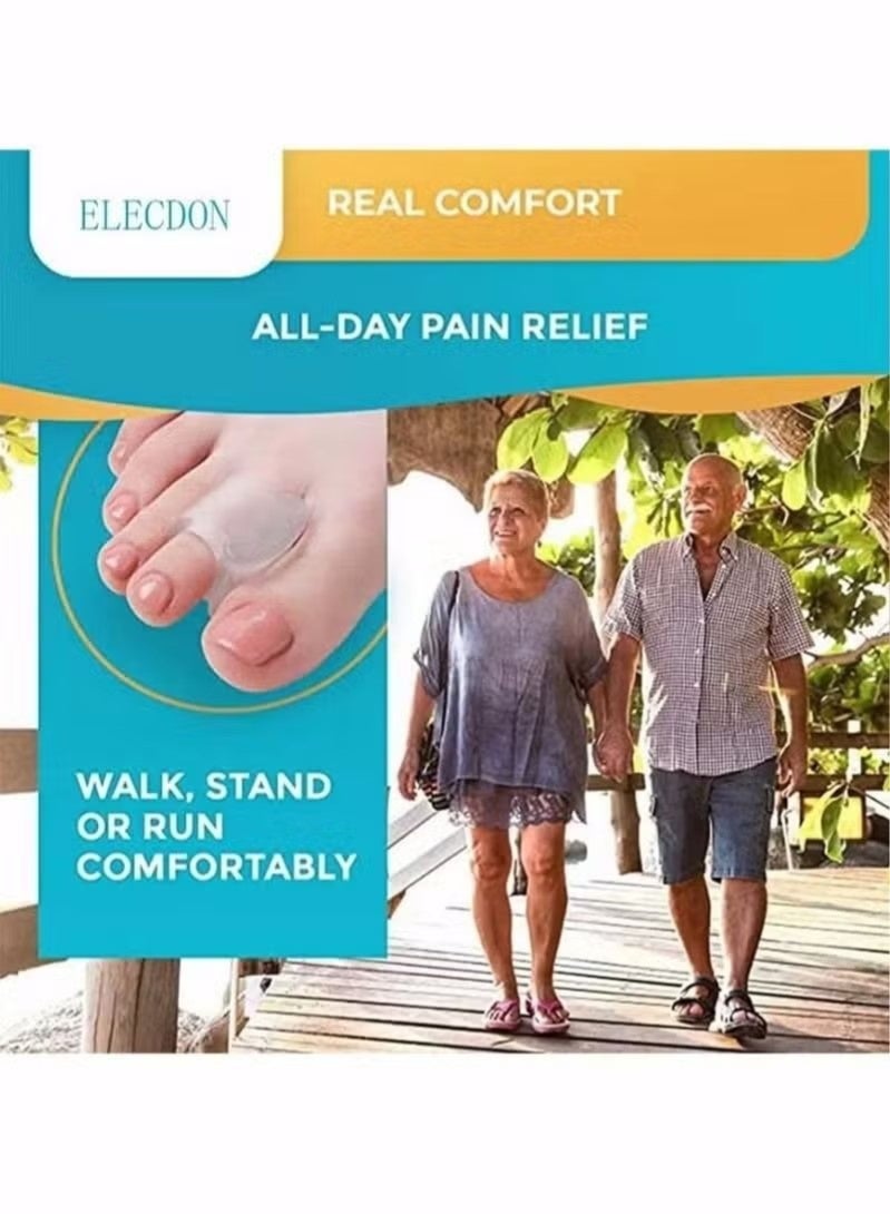 4 Pack Toe Spacer,Gel Applicator,Correction of Crooked Toes,Bunion Braces Bunion Relief Pads for Overlaps Hallux Valgus,Yog - Image 2