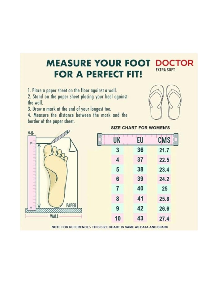 DOCTOR EXTRA SOFT Ortho Care Diabetic Orthopaedic Pregnancy Super Comfort Dr Flipflops and House Slippers For Women's and Girl's D-18 (size-7) - Image 2