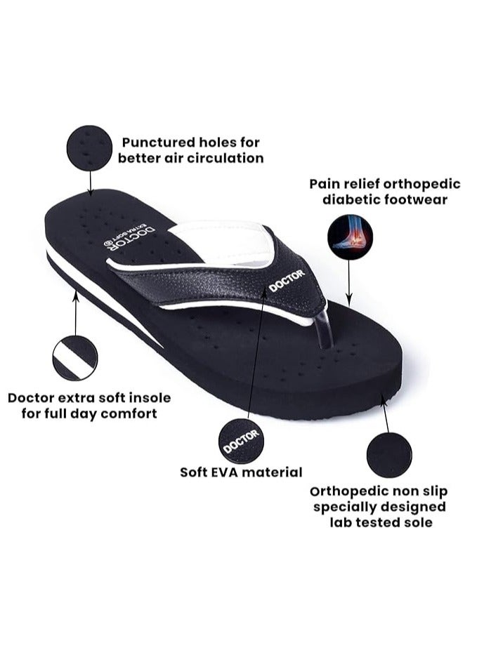 DOCTOR EXTRA SOFT Ortho Care Diabetic Orthopaedic Pregnancy Super Comfort Dr Flipflops and House Slippers For Women's and Girl's D-18 (size-7) - Image 3