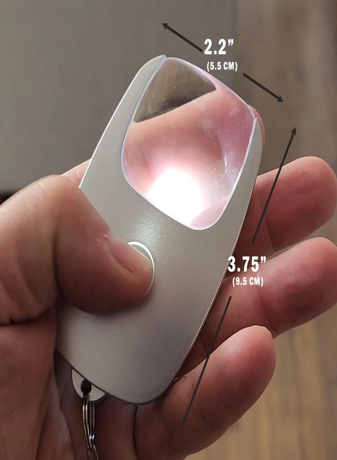 Flipo Rechargeable Magnifying Glass with Light, 5X Pocket Magnifier with Keychain, Illuminated Magnifier for Reading, Coins, Jewelry - Image 5