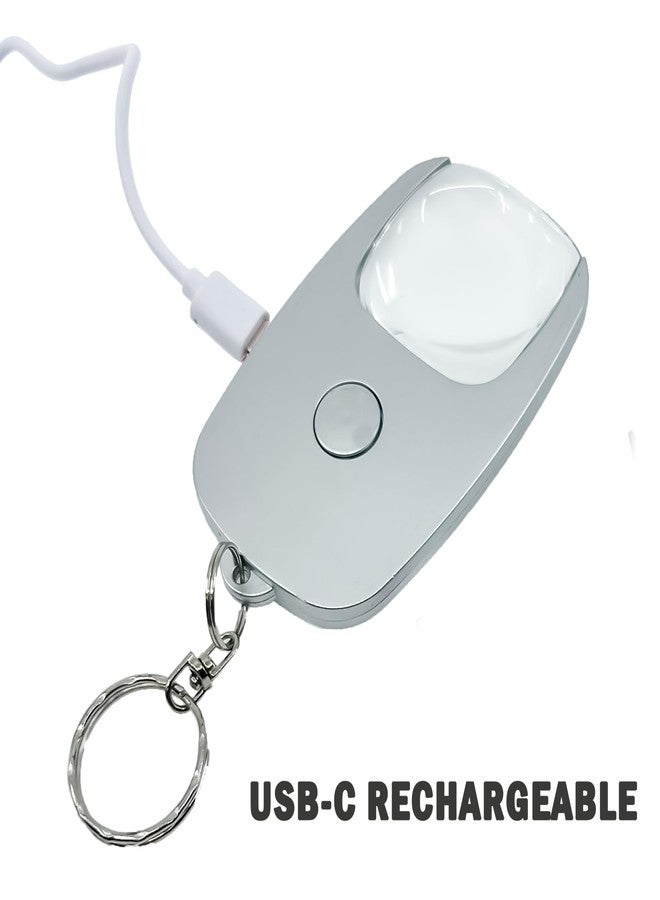 Flipo Rechargeable Magnifying Glass with Light, 5X Pocket Magnifier with Keychain, Illuminated Magnifier for Reading, Coins, Jewelry - Image 3