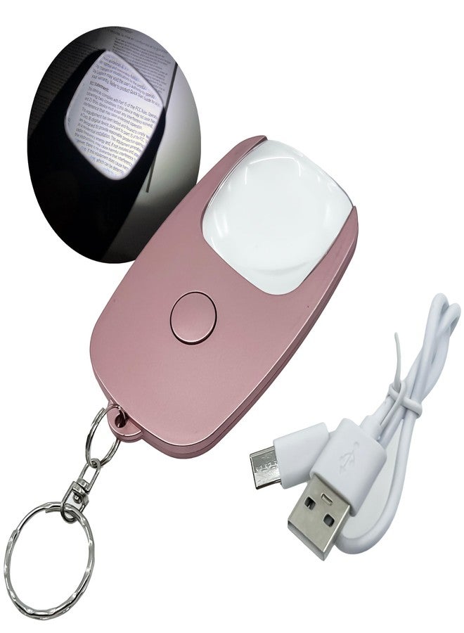 Flipo Rechargeable Magnifying Glass with Light, 5X Pocket Magnifier with Keychain, Illuminated Magnifier for Reading, Coins, Jewelry - Image 1