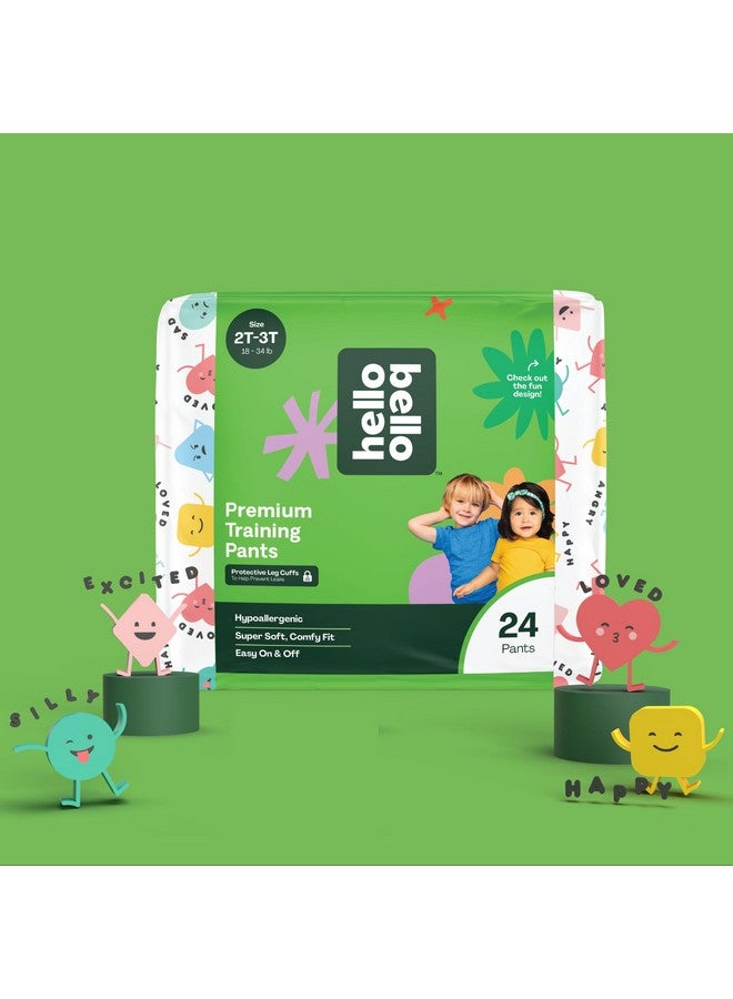 Hello Bello Premium Training Pants 2T-3T, All About Feelings Design, 24ct Jumbo Pack - Image 1