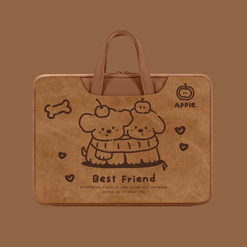 Waterproof Laptop Sleeve for 13-16 Inch Notebook, Shockproof Computer Bag with Luggage Strap, Cute Cartoon Carrying Case for Travel/School/Office, Fits MacBook/Dell/HP - Image 1