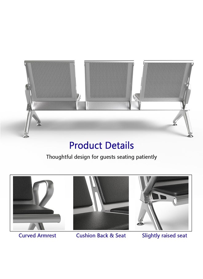 Mahmayi - Mahmayi Banco HF 3 Seater Metal Bench with cushion - Image 1