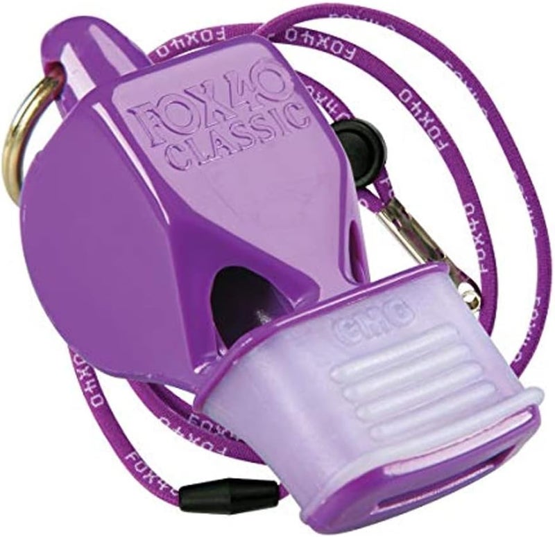 Fox 40 Classic CMG Whistle with Cushioned Mouth Grip - Purple - Image 1