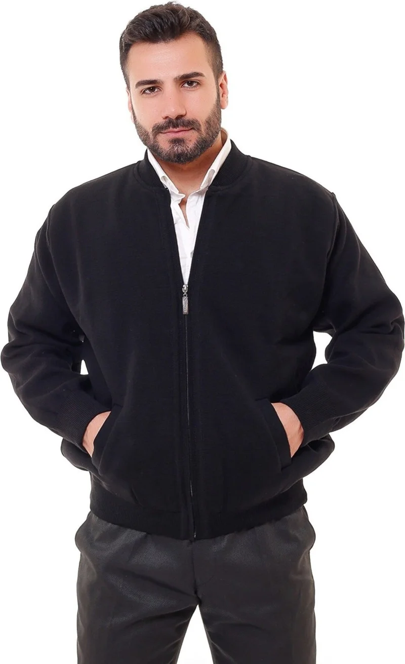 بلوز مودا Blues Fashion Lined Steel Knitted Casual Comfortable Pattern Cardigan Coat Navy Blue