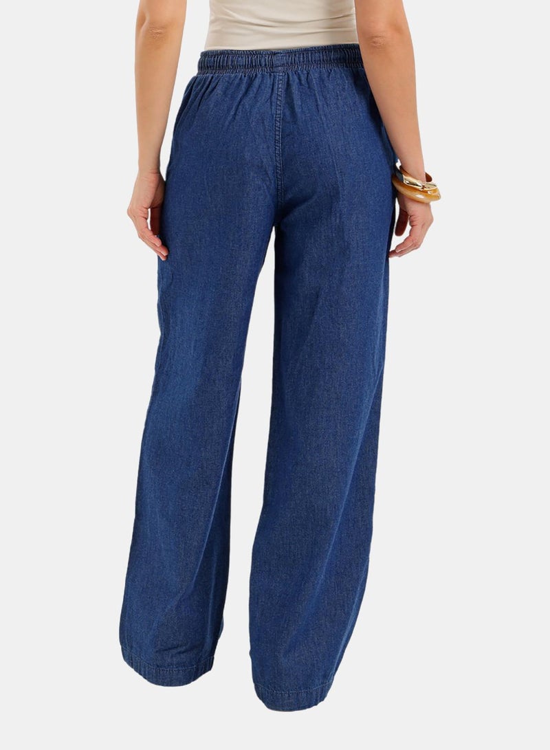 Carina Denim Wide-Leg Pants - Image 4