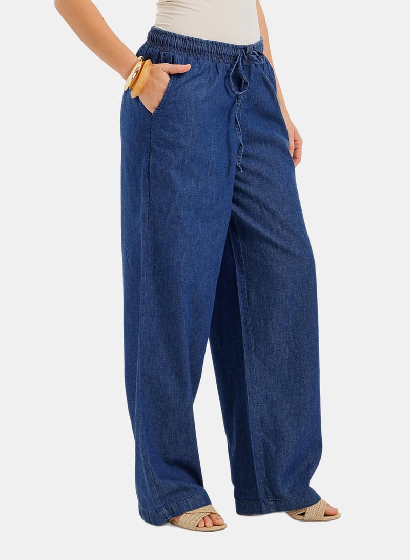 Carina Denim Wide-Leg Pants - Image 2