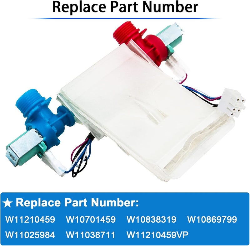DEEKOOL W11210459 Washer Water Inlet Valve Compatible with Whirlpool, Maytag, Kenmore, and More - Image 4