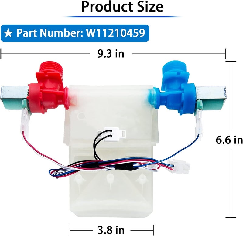 DEEKOOL W11210459 Washer Water Inlet Valve Compatible with Whirlpool, Maytag, Kenmore, and More - Image 2