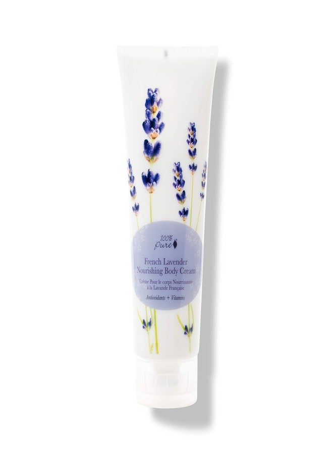 100 % Pure 100% PURE Nourishing Body Cream French Lavender Lotion Luxurious Botanical Dry Skin Hydration & Replenishment, Natural Anti-Aging Moisturizer & Skincare for All Skin Types Women & Men - Vegan - 8 oz - Image 1
