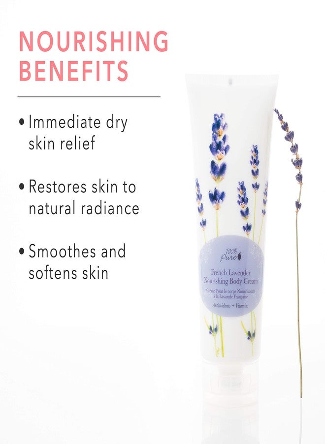 100 % Pure 100% PURE Nourishing Body Cream French Lavender Lotion Luxurious Botanical Dry Skin Hydration & Replenishment, Natural Anti-Aging Moisturizer & Skincare for All Skin Types Women & Men - Vegan - 8 oz - Image 2