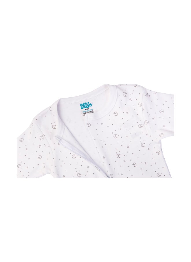 Babies Basic 100% Cotton Printed Long Sleeves Jumpsuit/Romper/Sleepsuit For Babies  - Image 4