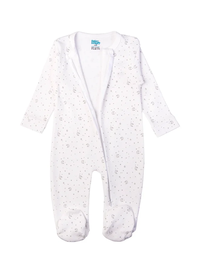 Babies Basic 100% Cotton Printed Long Sleeves Jumpsuit/Romper/Sleepsuit For Babies